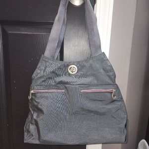 Baggalini dark gray tote